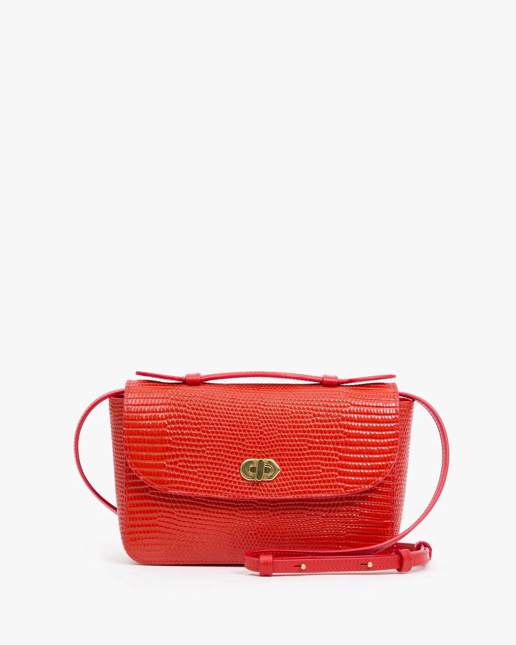 Clare V. Kathryn in Red Glossy Lizard