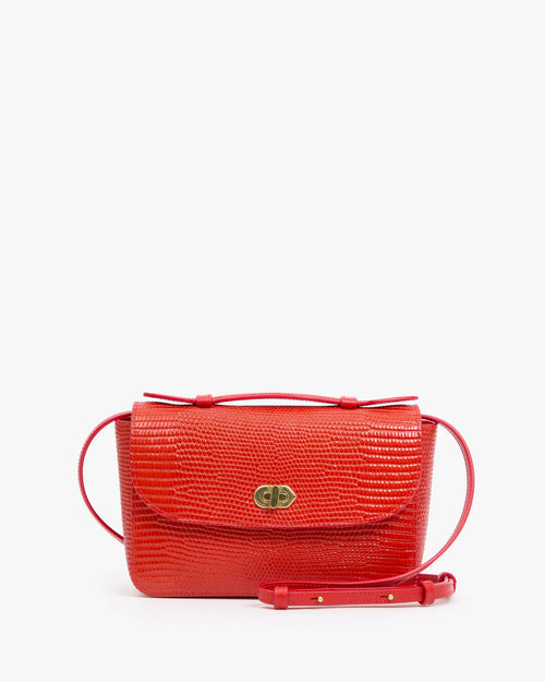 Clare V. Kathryn in Red Glossy Lizard