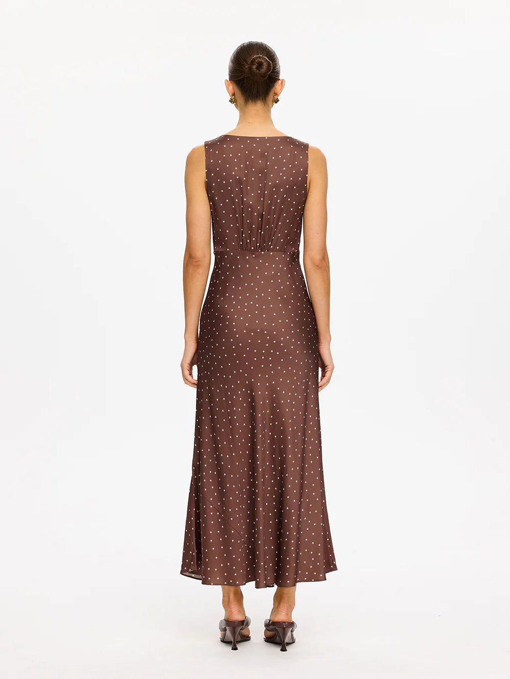 Kivari Edie Midi Dress in Brown