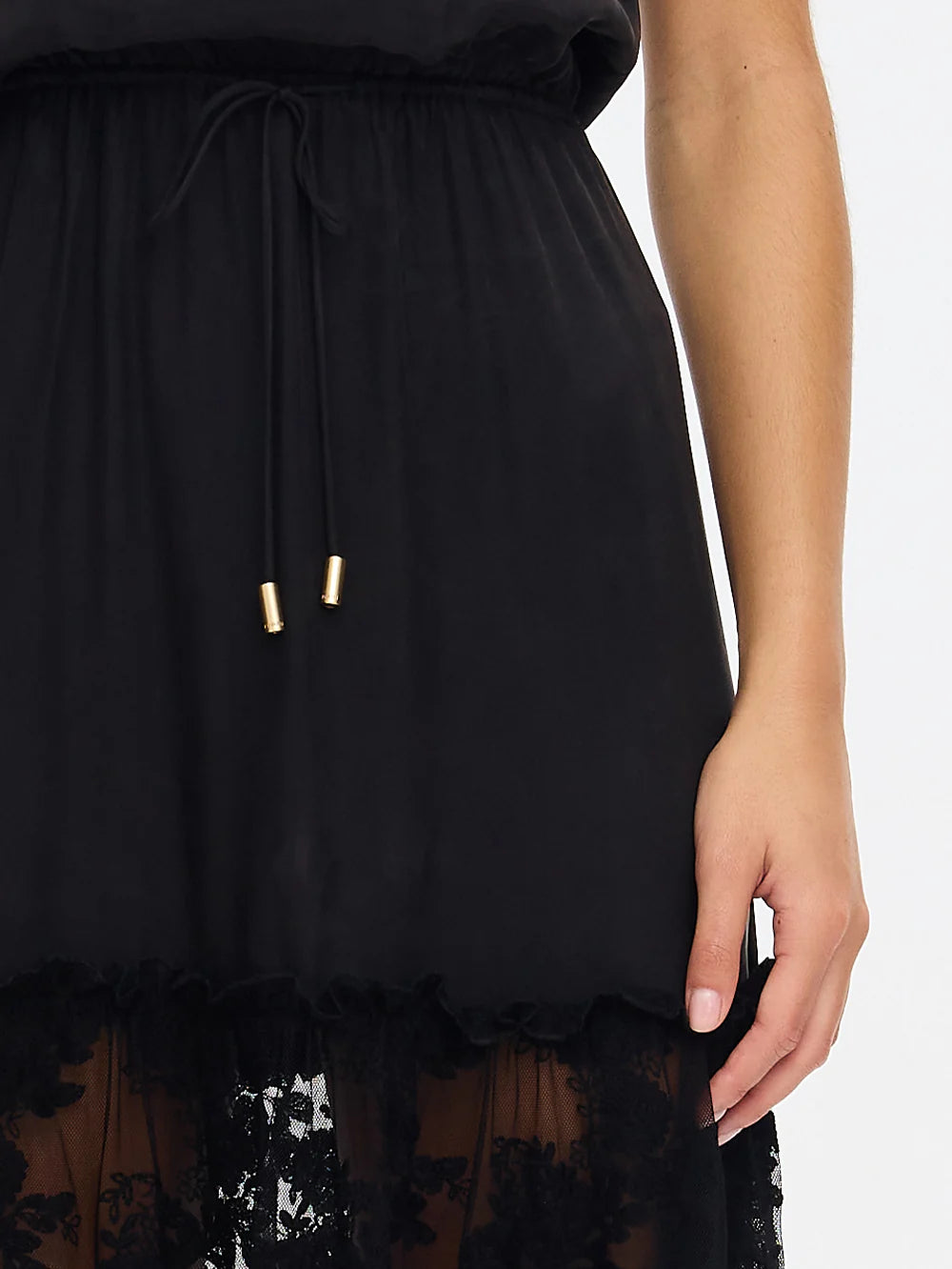 Kivari Blair Lace Maxi Dress in Black