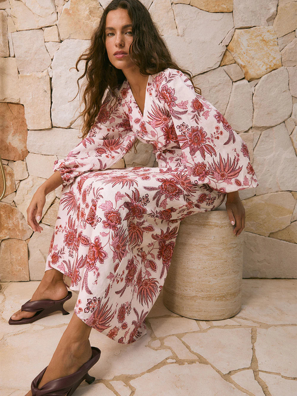 Kivari Bailey Maxi Dress in Red