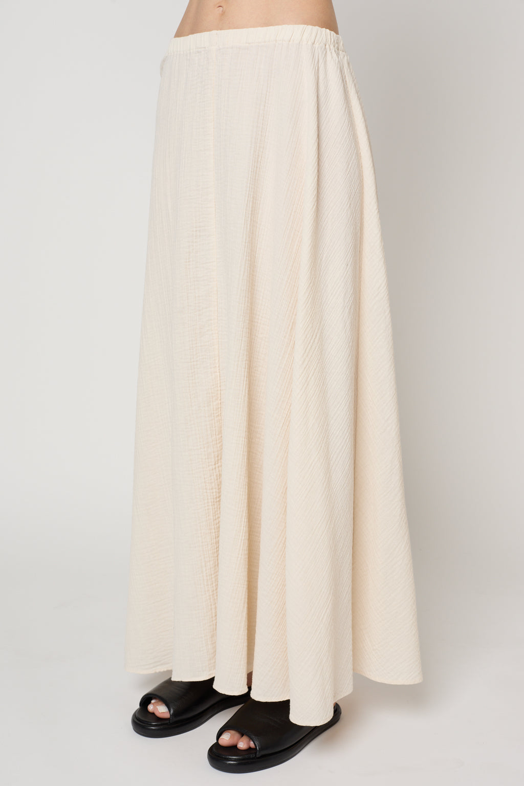 Atelier Delphine Gauze Pull On Cotton Skirt in Kinari