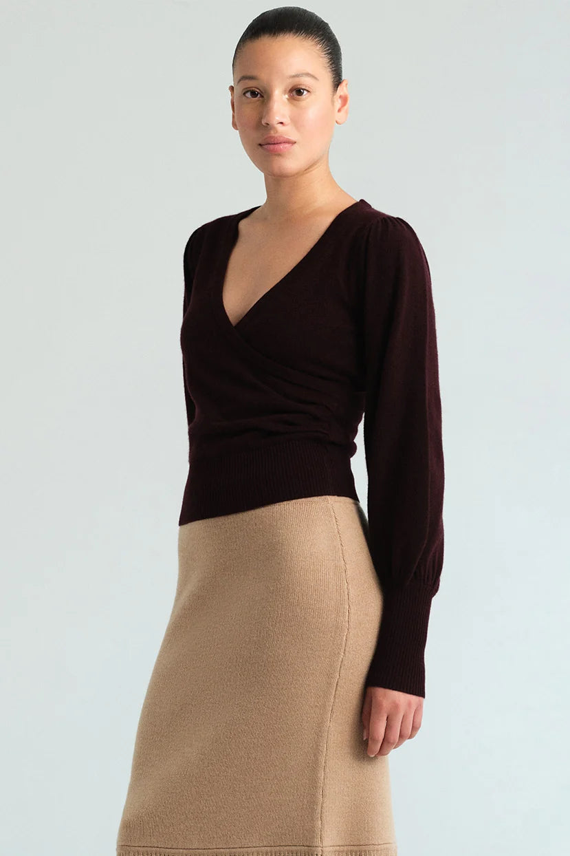 Cara Cara Ezra Top in Merlot