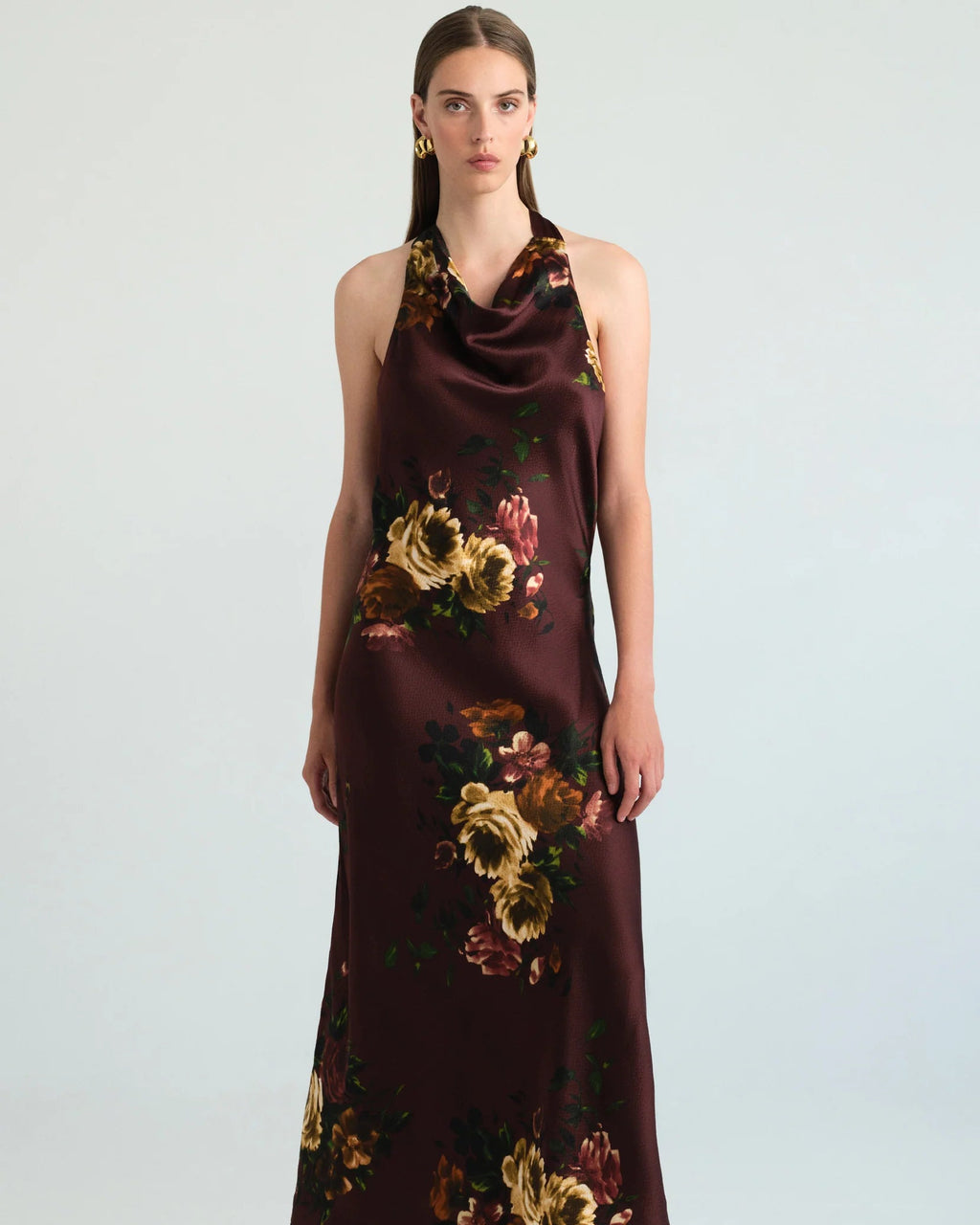 Cara Cara Fara Dress in Ariana Flora Merlot