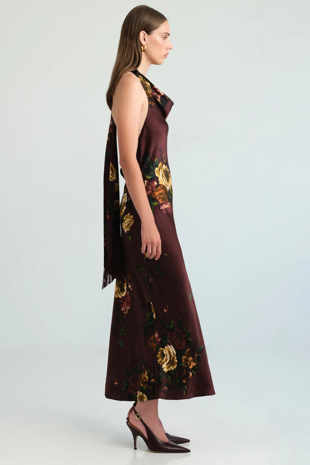 Cara Cara Fara Dress in Ariana Flora Merlot