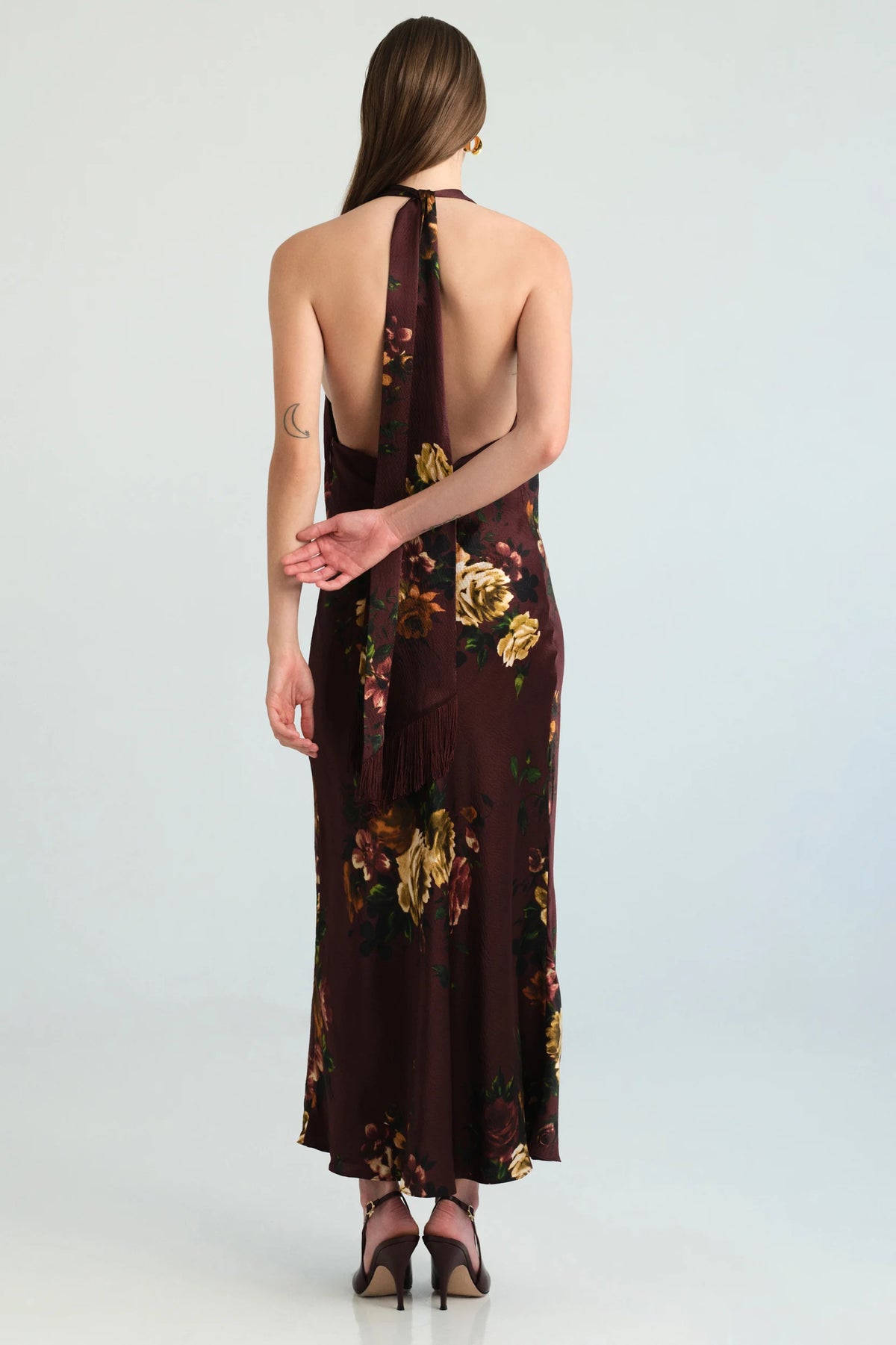 Cara Cara Fara Dress in Ariana Flora Merlot