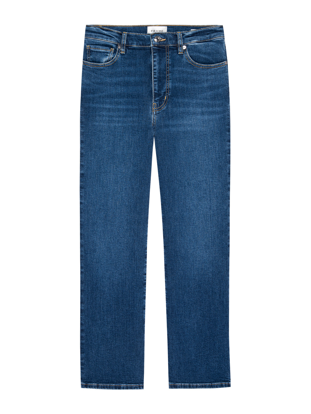 Blue jeans on a white background