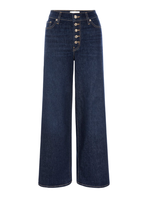 FRAME Le Slim Palazzo Exposed Button in Fairway