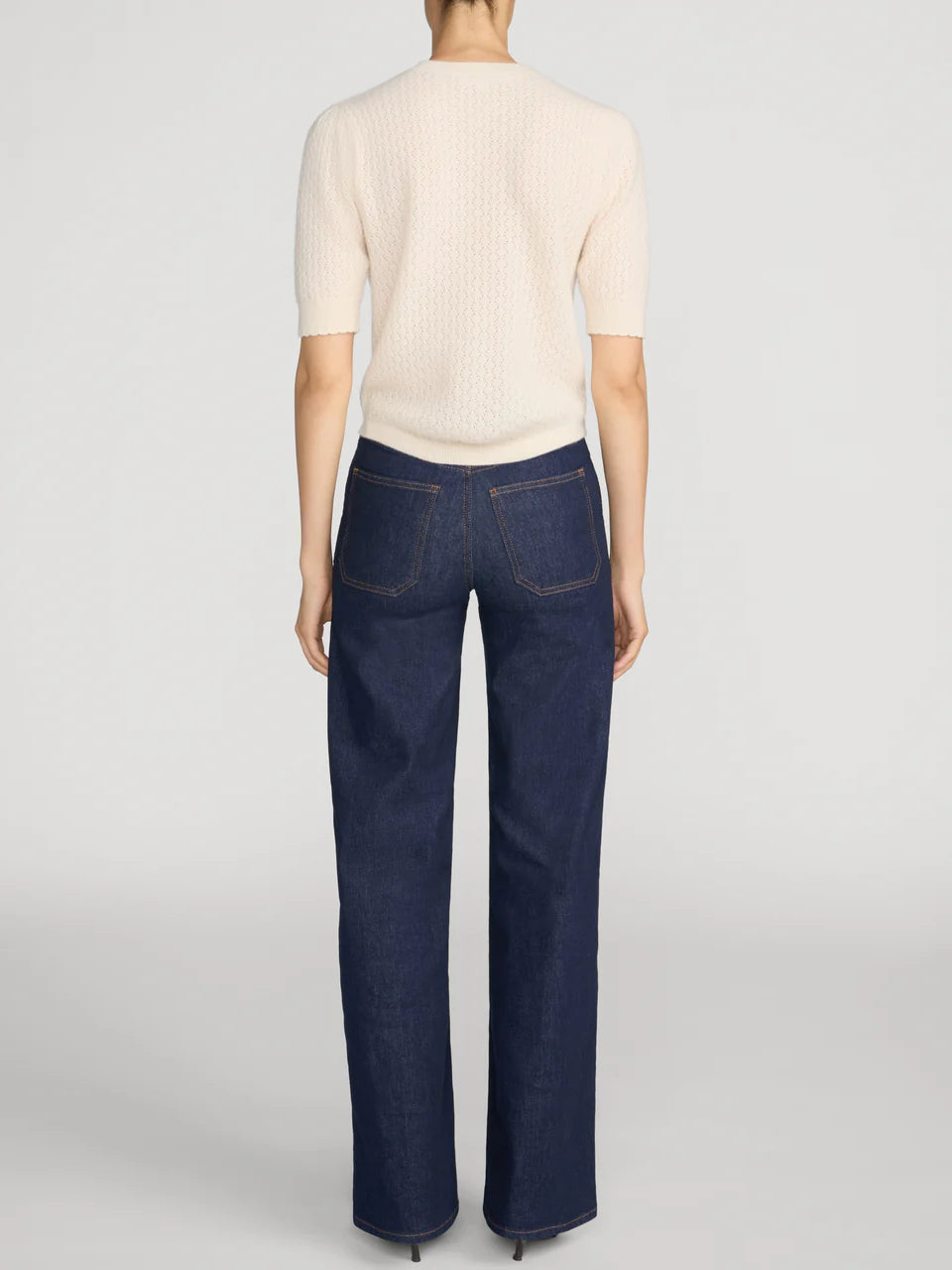 FRAME Le Slim Palazzo Pintuck Pocket in Rinse