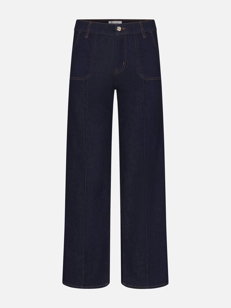 FRAME Le Slim Palazzo Pintuck Pocket in Rinse