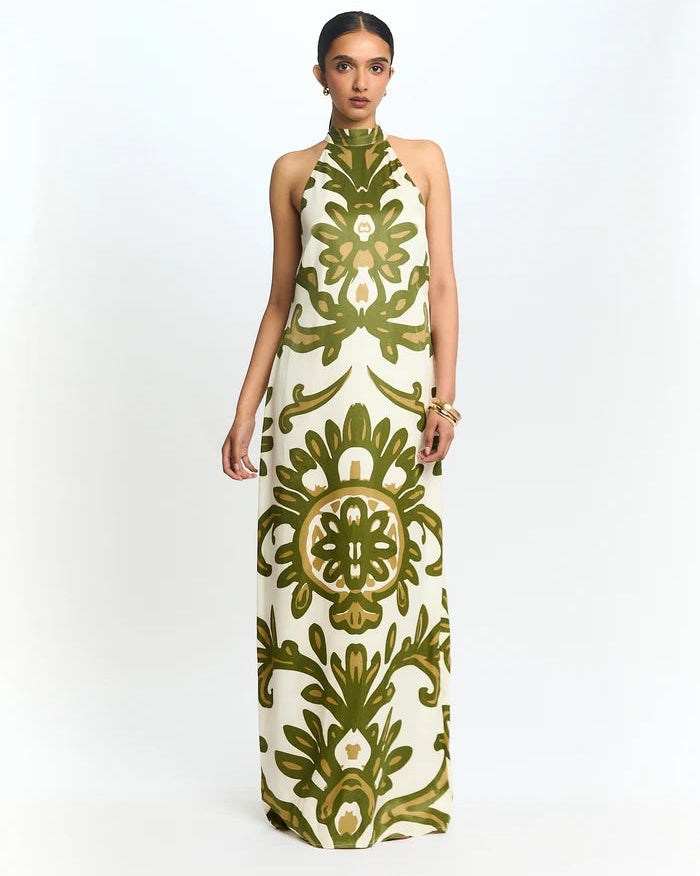 DIARRABLU Lael Dress in Elia Olive