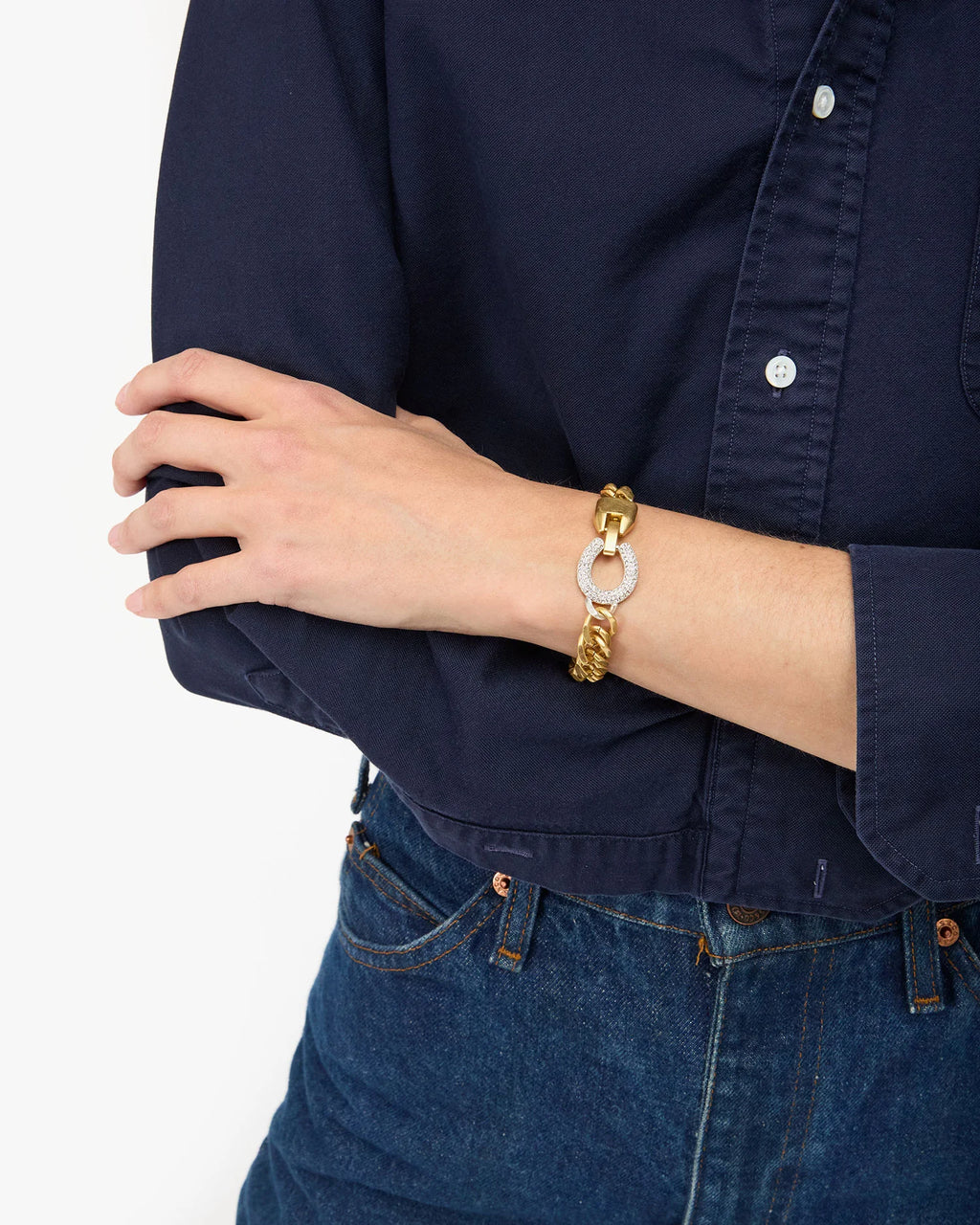 Clare V. Le Cheval Bracelet in Vintage Gold