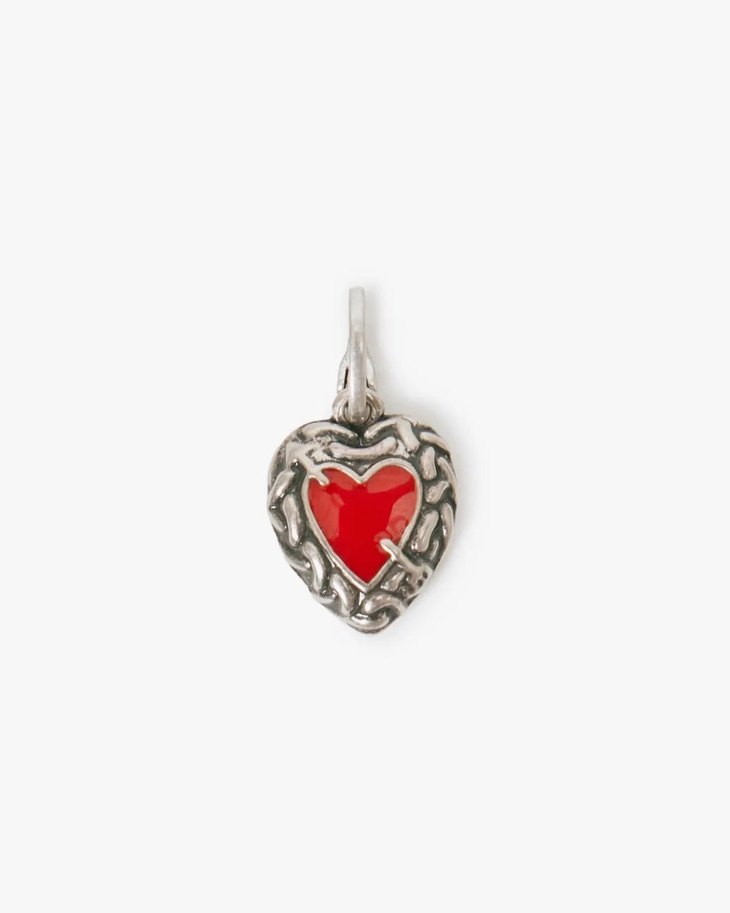 Clare V. Le Coeur Charm in Silver