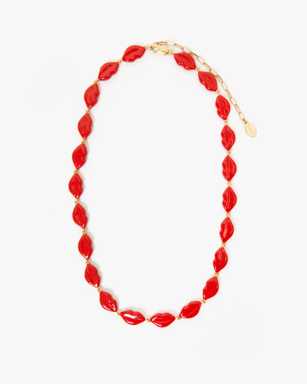 Clare V. Le Lips Necklace in Poppy