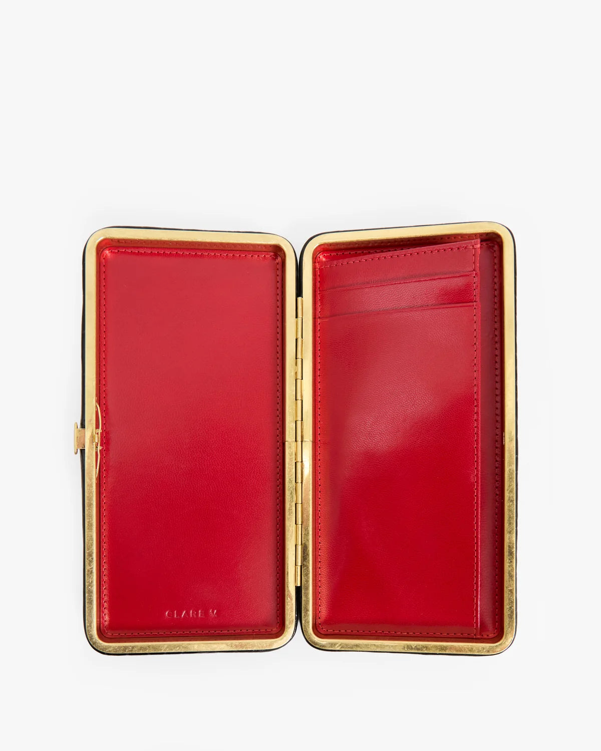 Clare V. Le Tabac Congo Croco Clutch Bag in Black