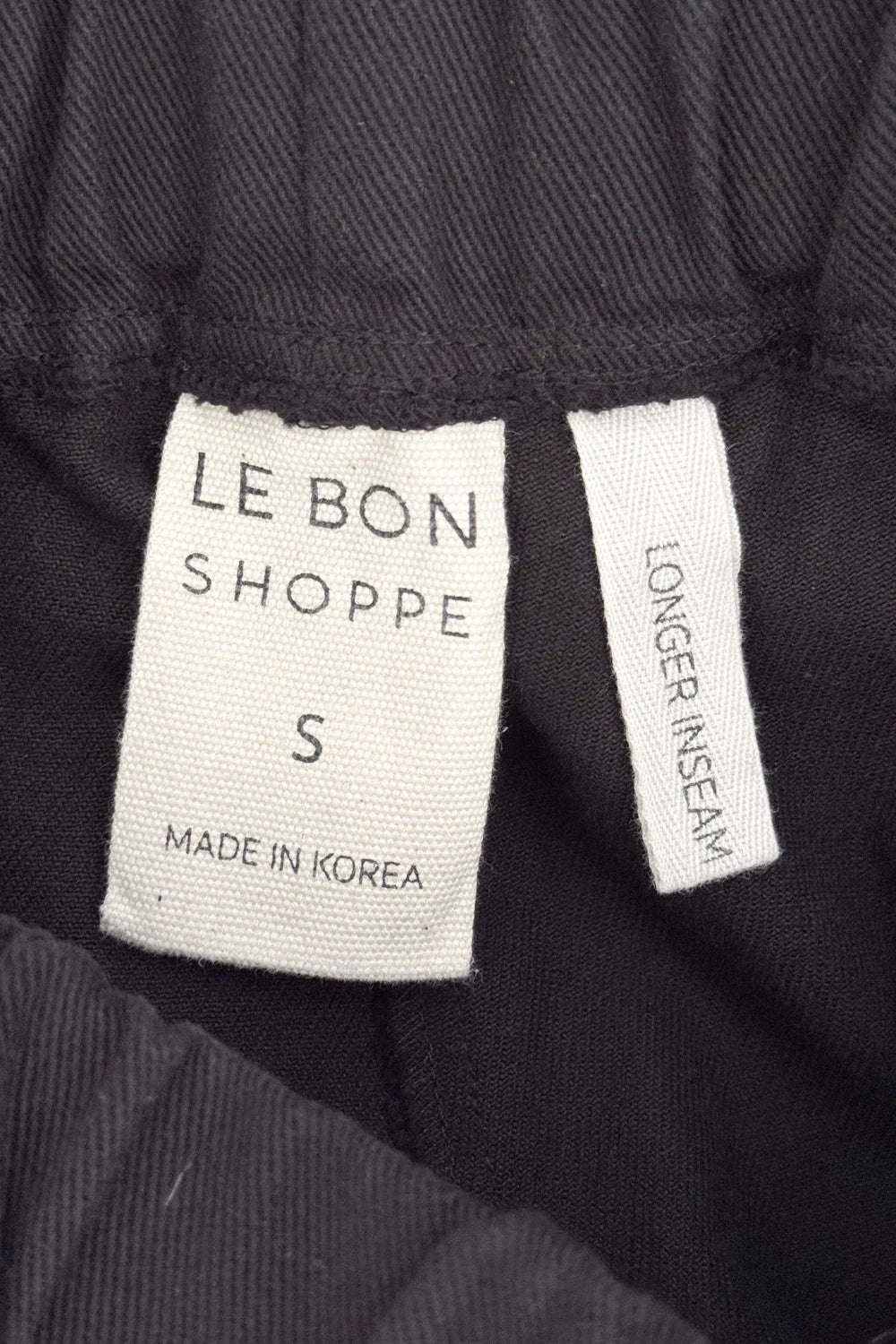 Le Bon Shoppe Long Arc Pants in Black Canvas