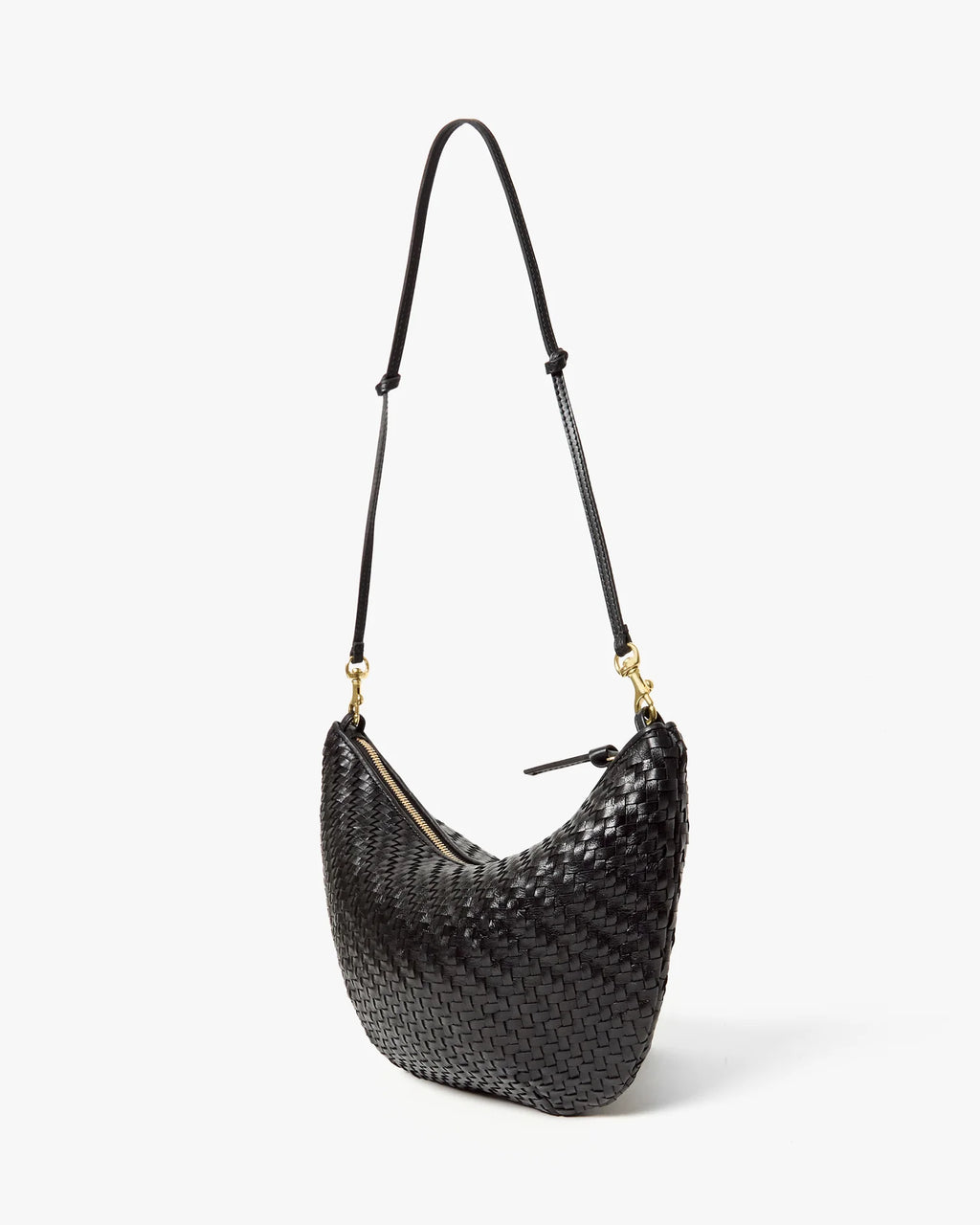 Clare V. Lune Woven Zig- Zag in Black