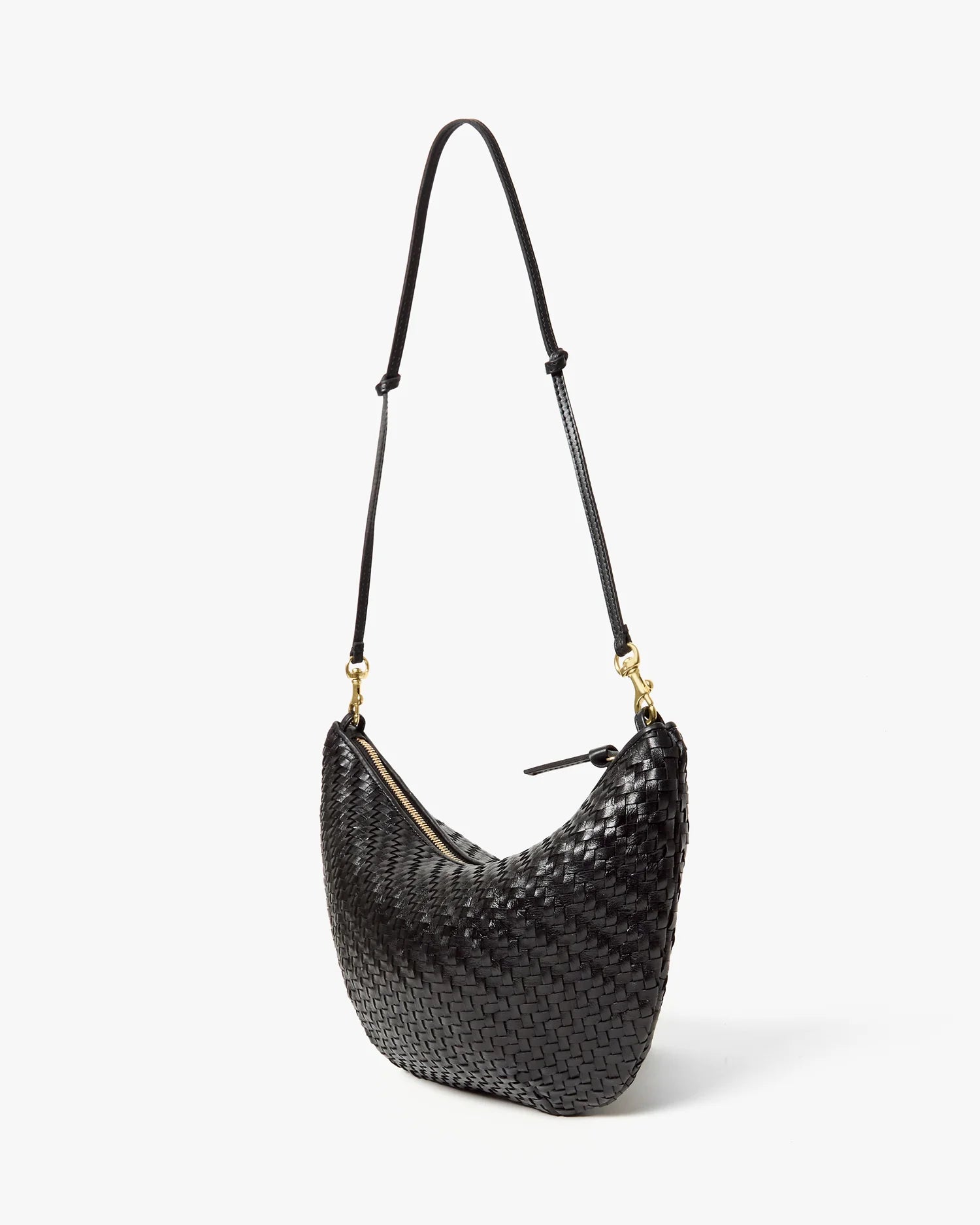 Clare V. Lune Woven Zig- Zag in Black