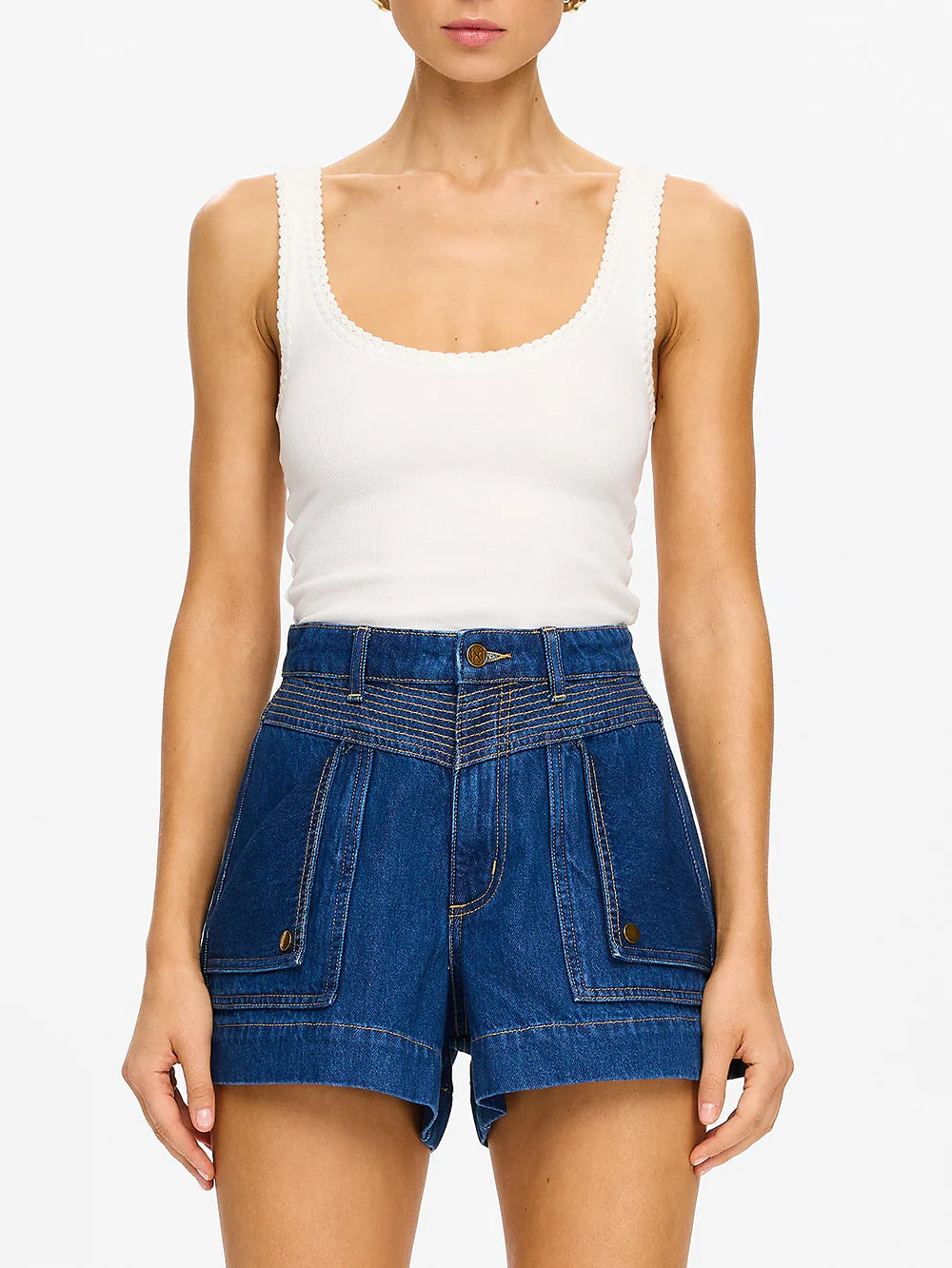 Kivari Celene Denim Short in Indigo