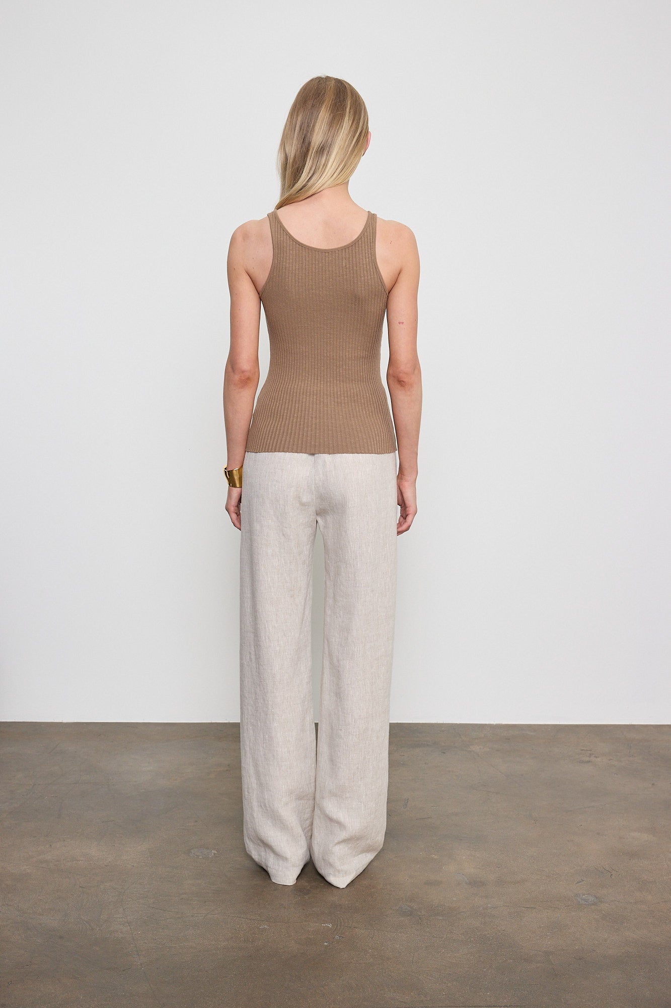 Enza Costa Linen Everywhere Pant in Jute Heather