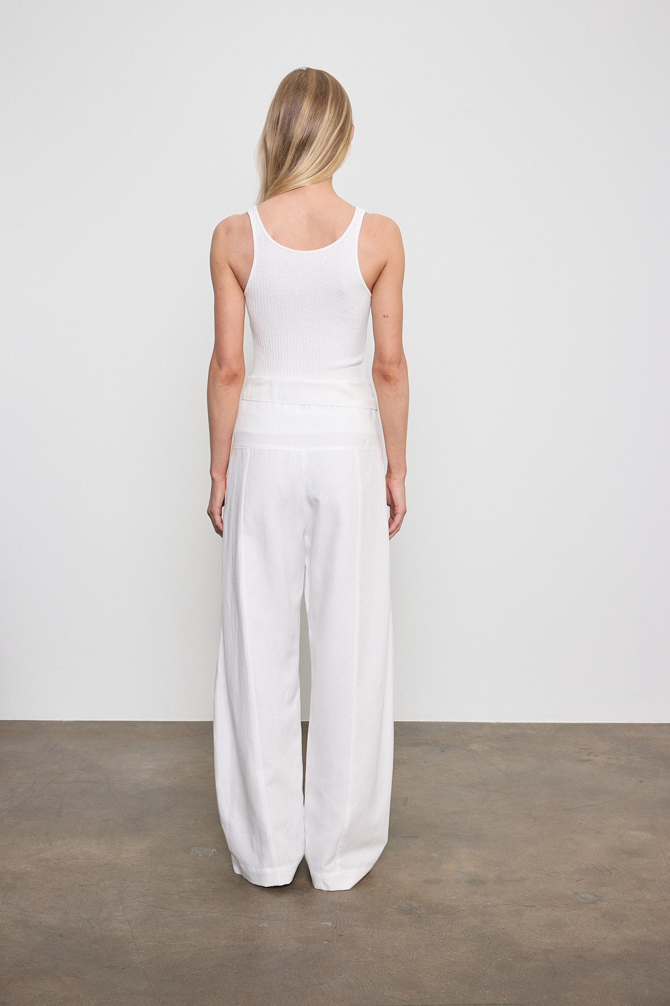 Enza Costa Military Rib Slim Tank in Undyed