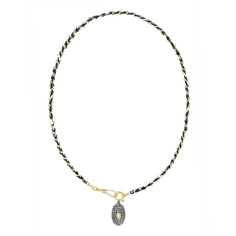 MLC Gold Black Necklace with Clasp