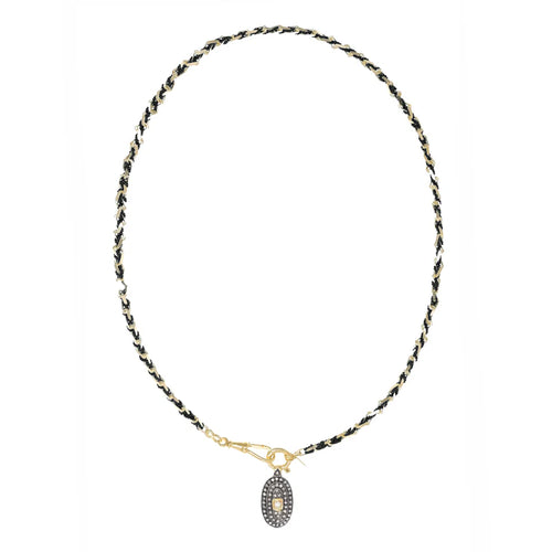 MLC Gold Black Necklace with Clasp