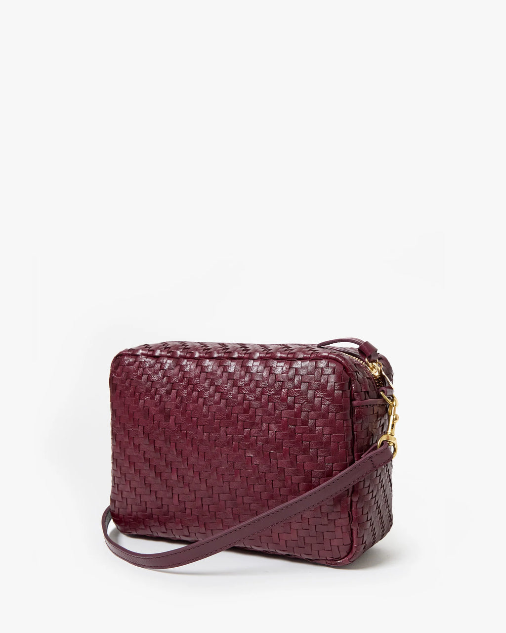 Clare V. Marisol in Cassis Woven Zig Zag