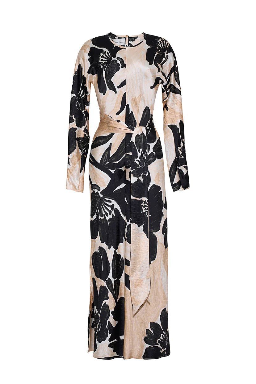 Cara Cara Montgomery Midi Dress in Flora Shadow Ginger