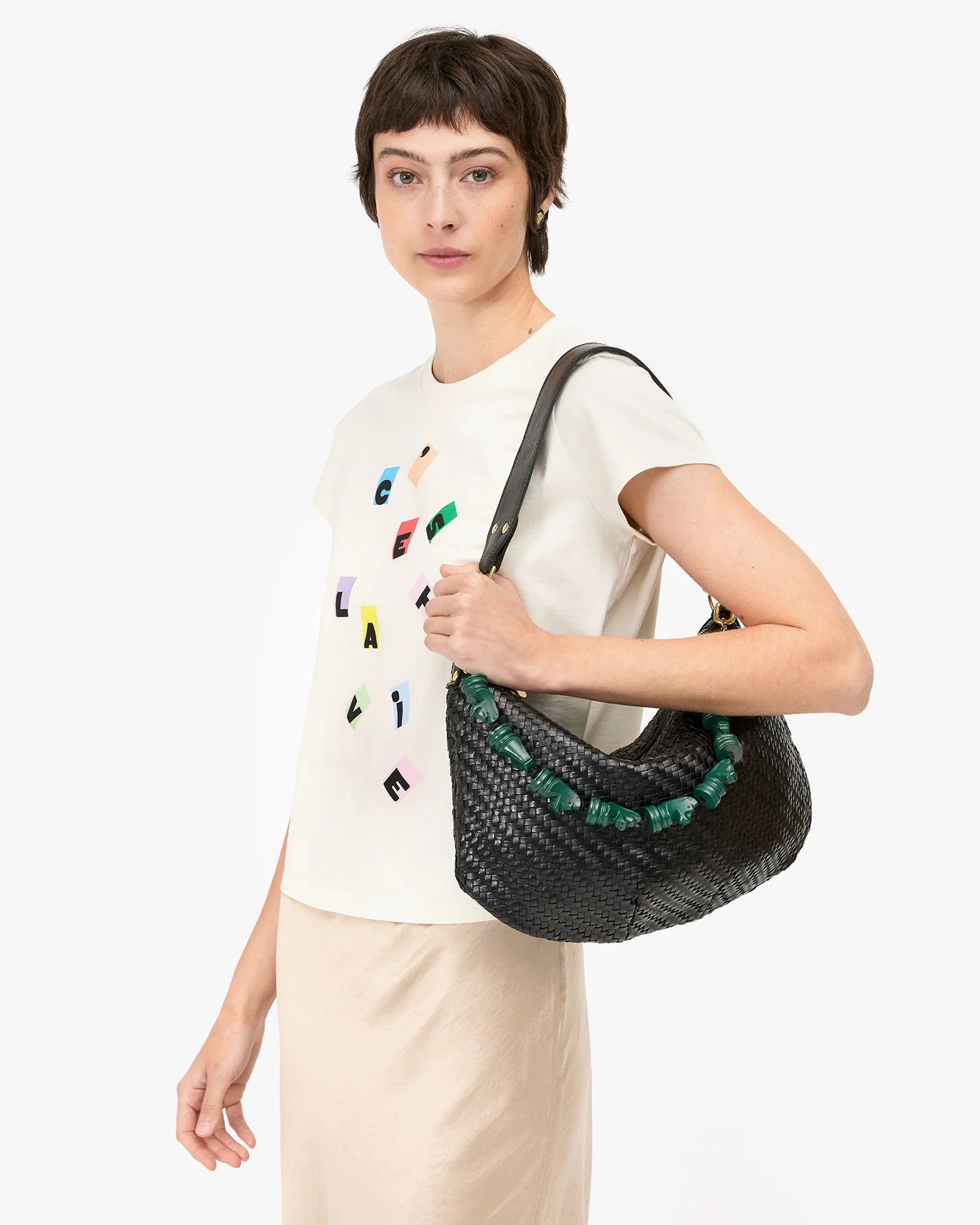 Clare V. Shortie Strap Knights in Evergreen