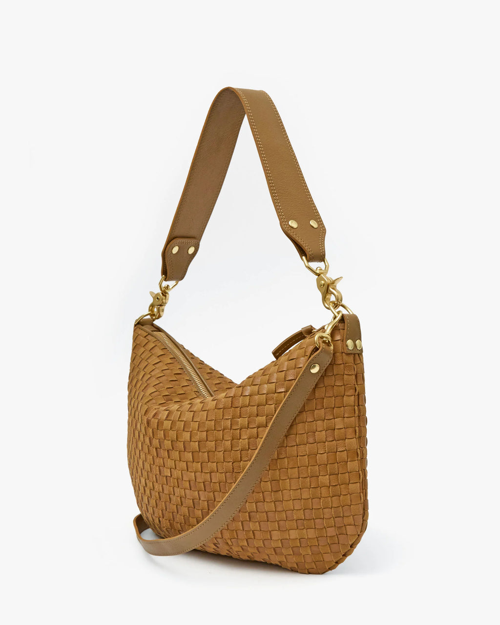 Clare V. Moyen Messenger Woven Checker in Sequoia