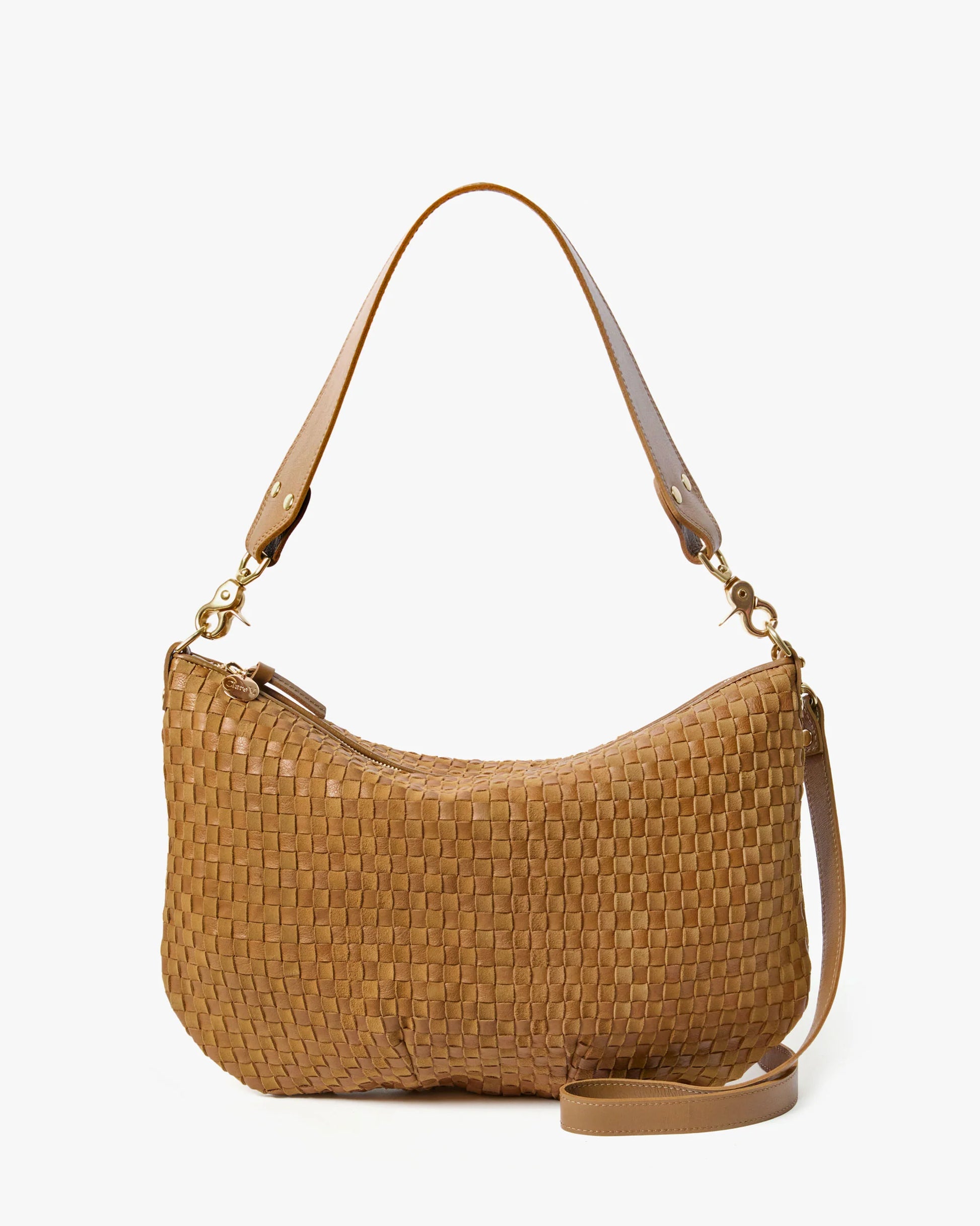 Clare V. Moyen Messenger Woven Checker in Sequoia