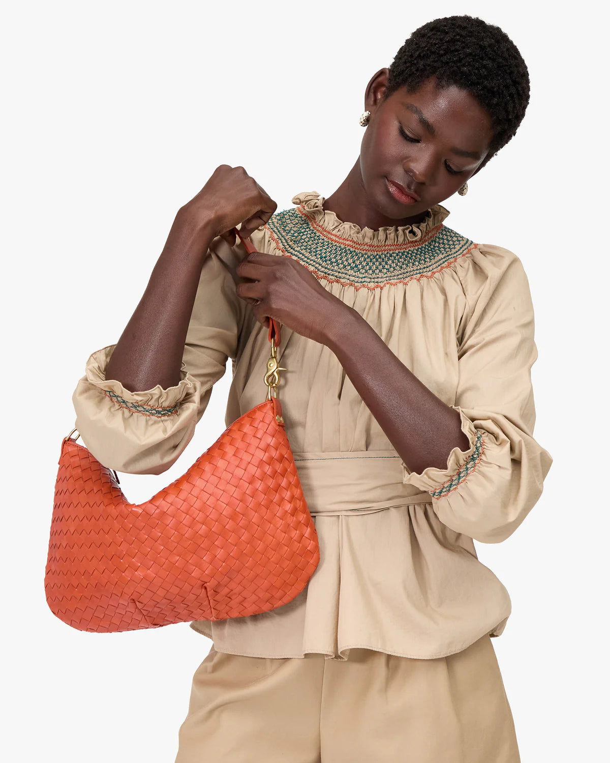 Clare V. Moyen Messenger Woven Diagonal in Saltillo
