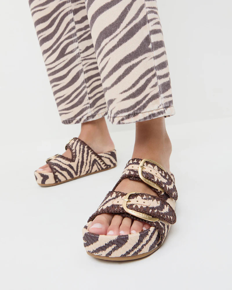 Loeffler Randall Nico Zebra Two-Band Sandal