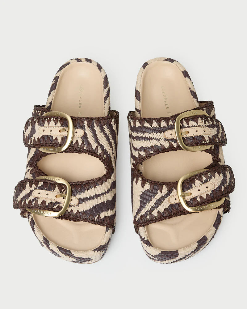 Loeffler Randall Nico Zebra Two-Band Sandal