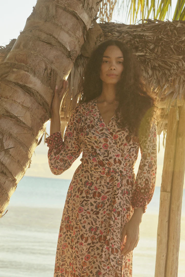 Natalie Martin Kate Long Sleeve Dress in Wildflower Spice