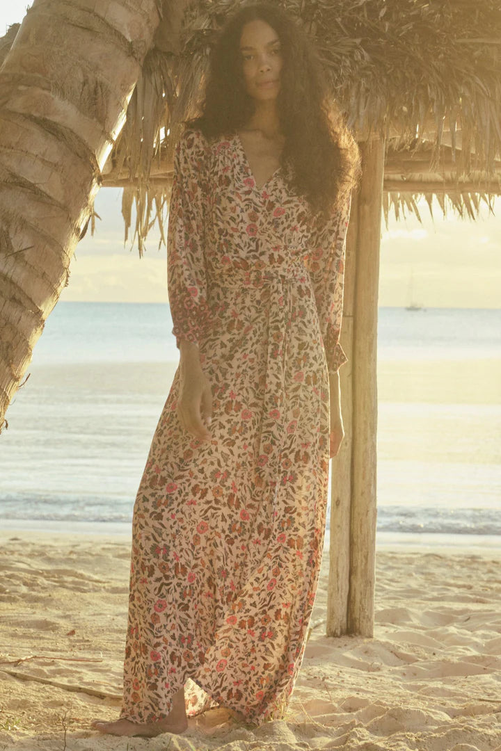 Natalie Martin Kate Long Sleeve Dress in Wildflower Spice