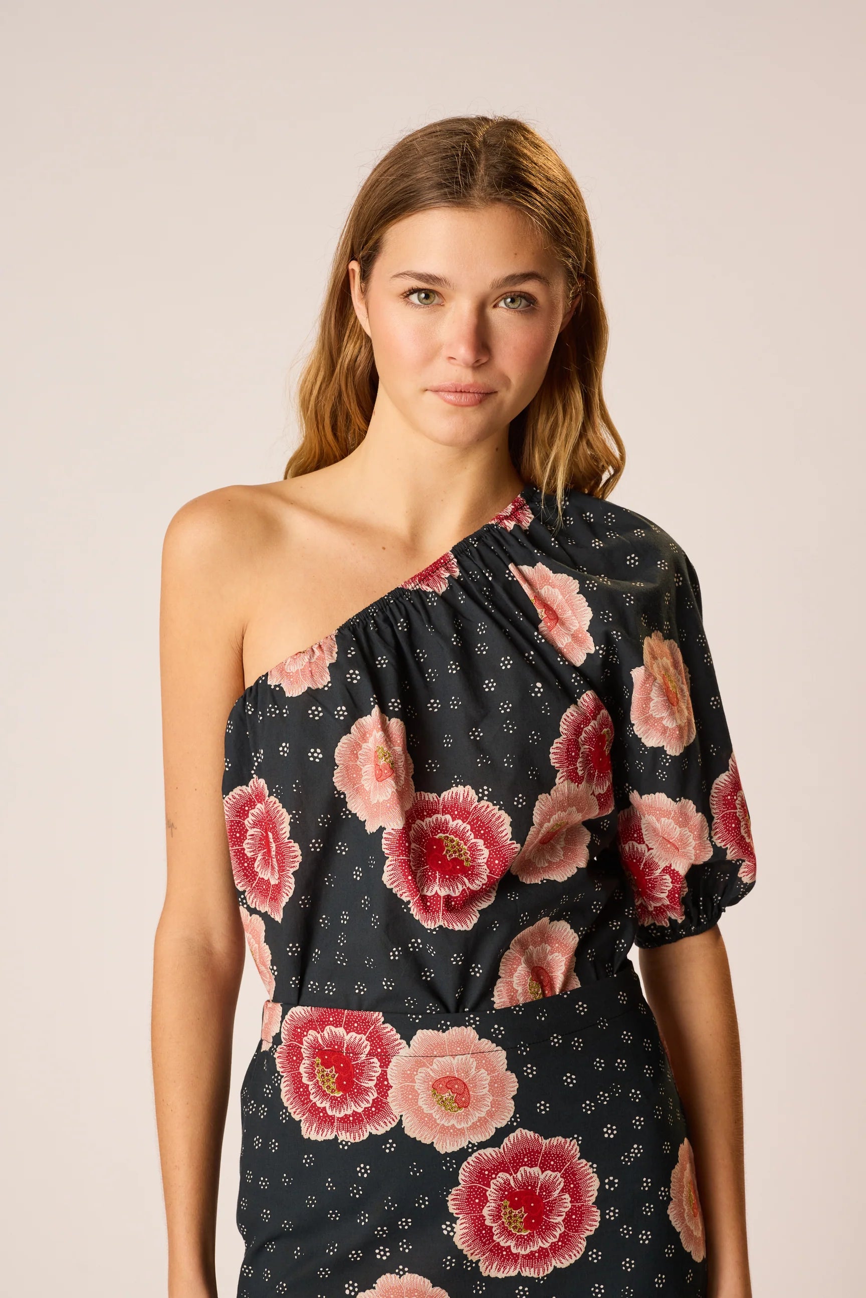 Natalie Martin Erin Top in Poppy Indigo