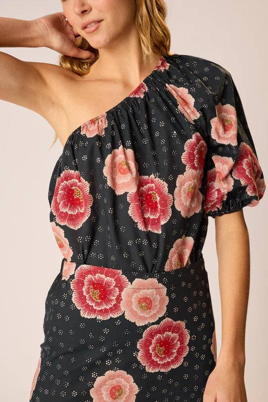 Natalie Martin Erin Top in Poppy Indigo