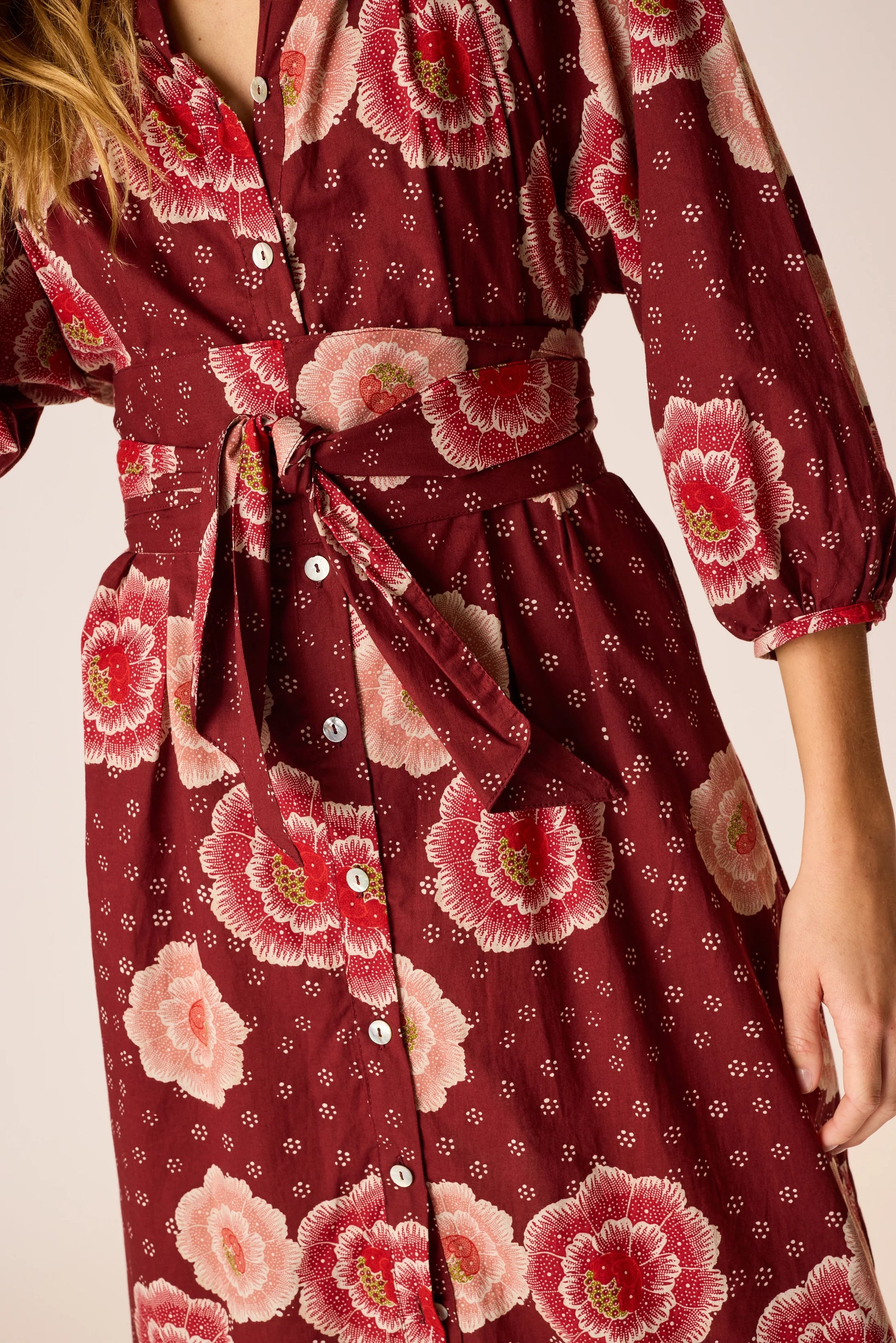 Natalie Martin Alex Midi Dress in Poppy Cherry