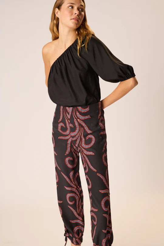 Natalie Martin Erin Top in Black Silk