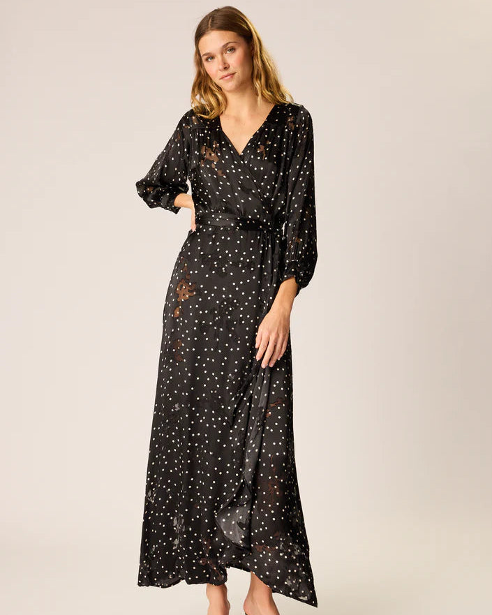 Natalie Martin Kate Maxi Dress in Midnight Burnout