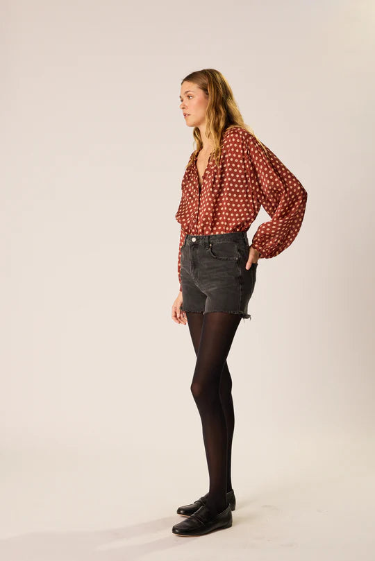 Natalie Martin Tolan Shirt in Polka Dot Cappuccino