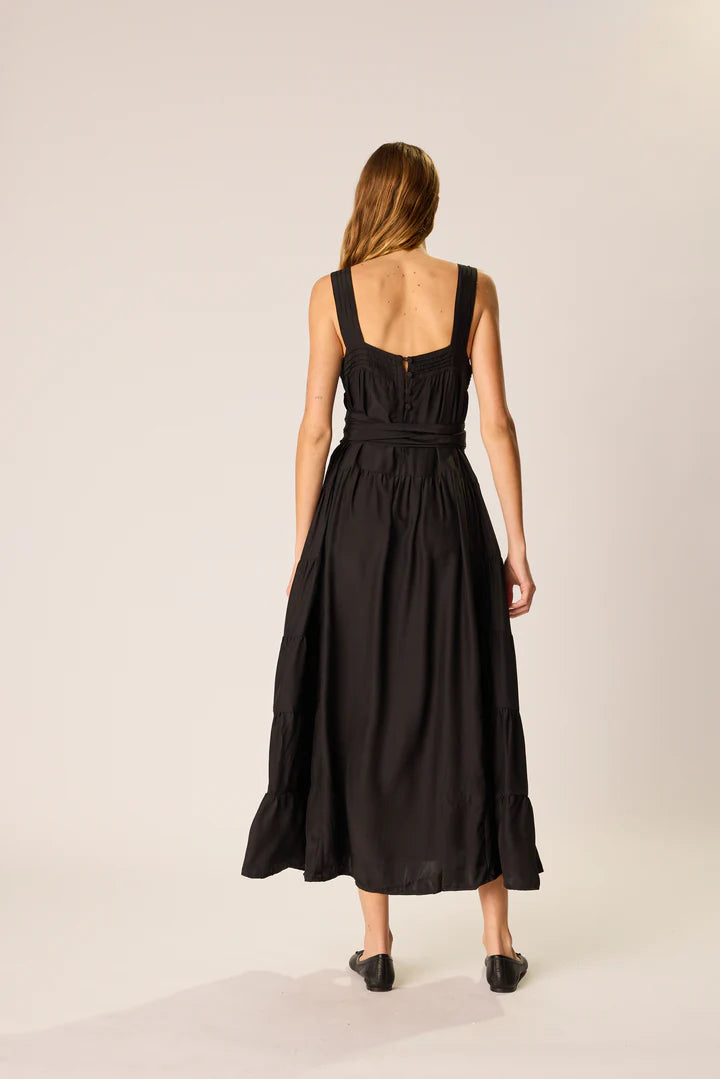 Natalie Martin Jasmine Maxi Dress in Black Silk