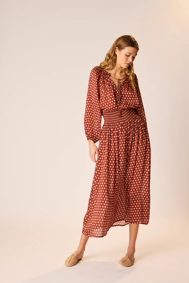 Natalie Martin Bella Skirt in Polka Dot Cappuccino