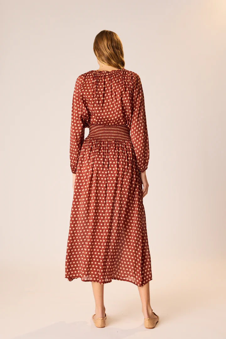 Natalie Martin Bella Skirt in Polka Dot Cappuccino