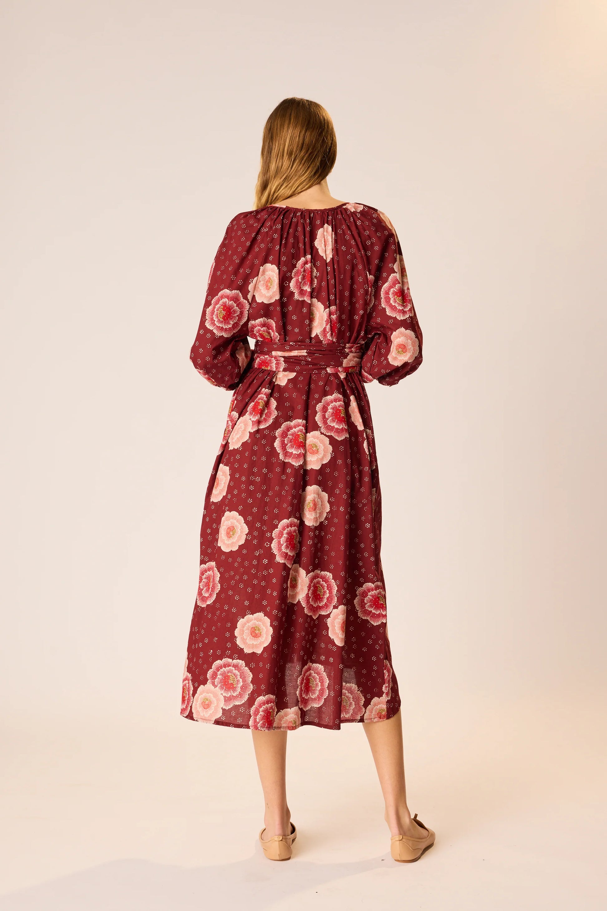 Natalie Martin Alex Midi Dress in Poppy Cherry
