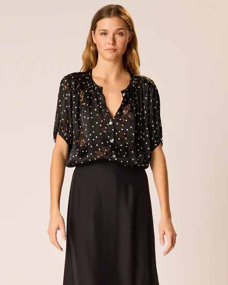 Natalie Martin Violet Top in Midnight Burnout