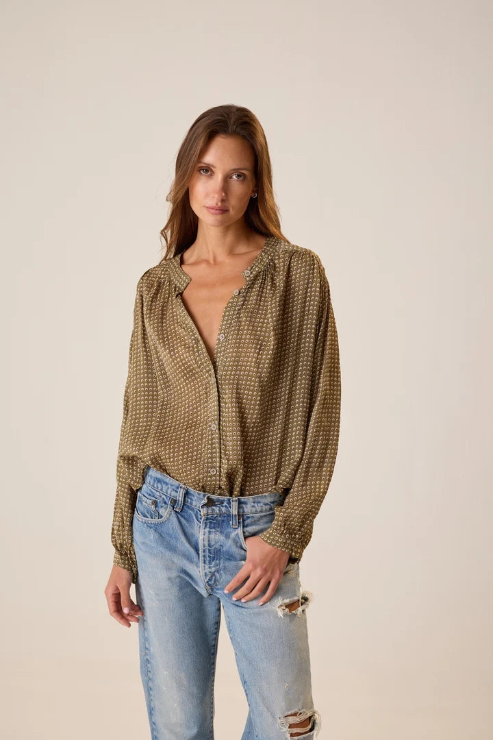 Natalie Martin Tolan Shirt in Martini Olive