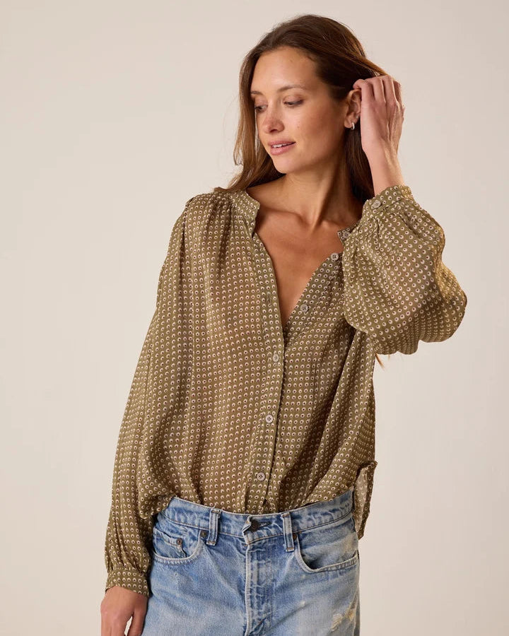 Natalie Martin Tolan Shirt in Martini Olive
